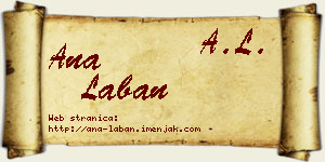 Ana Laban vizit kartica